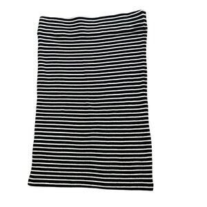 Madewell Black and White Striped Skirt